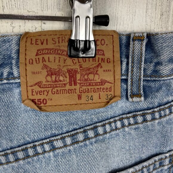 Levi's 550 denim jeans BUNDLE LOT 2 pairs 34 x 32 distressed grunge workwear - Picture 12 of 13